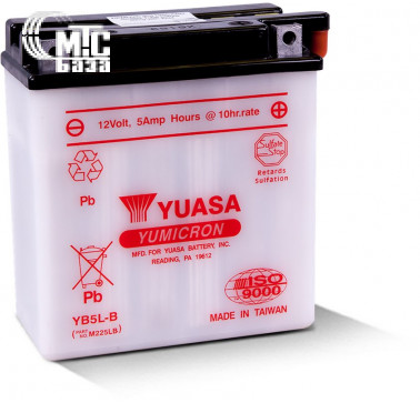 Аккумулятор на мотоцикл Yuasa Yumicron [YB5L-B] 6СТ-5,3 Ач R EN 60 А 121x61x131мм